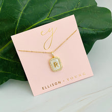 Load image into Gallery viewer, Initial Deco Open Locket Pendant Necklace
