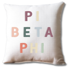 Load image into Gallery viewer, Sorority Multi-Colored Square Pillow
