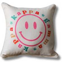 Load image into Gallery viewer, Sorority Smiley Face Pillow
