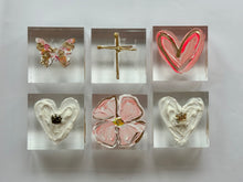 Load image into Gallery viewer, Pink Heart Lucite Block
