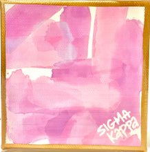 Load image into Gallery viewer, Sorority Watercolor Canvas 4x4
