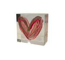Load image into Gallery viewer, Pink Heart Lucite Block
