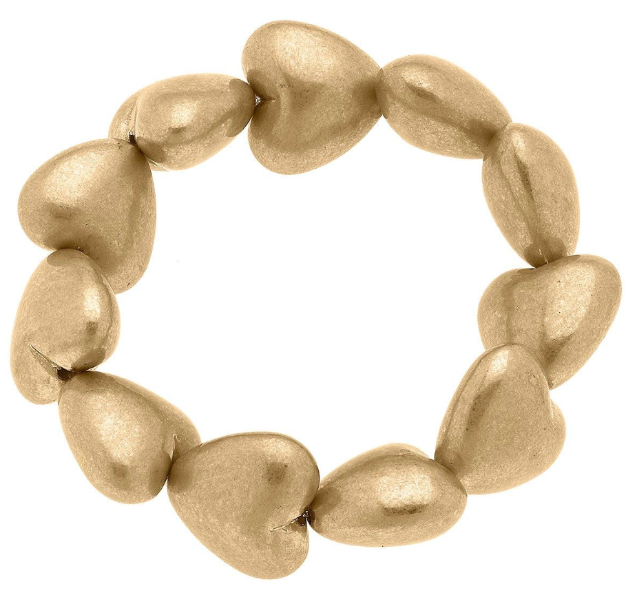Dani Puffy Heart Gold Bracelet