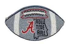 Load image into Gallery viewer, Game Day Football Beaded Coin Purse
