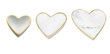 Load image into Gallery viewer, Marble Heart Tray with Gold Edges
