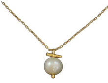 Load image into Gallery viewer, 14k Gold Genuine Pearl Necklace
