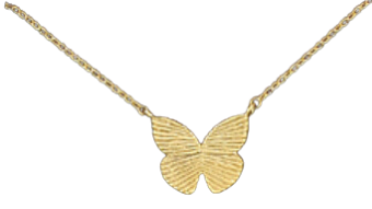 Butterfly Pendant Necklace 14k Gold