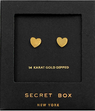 Load image into Gallery viewer, Heart 14k Gold Dipped Stud Earrings
