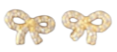 Bow Small Gold Diamond Stud Earrings