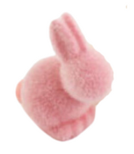 Load image into Gallery viewer, Flocked Small Pastel Seated Bunny

