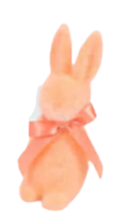 Flocked Small Button Nose Bunny