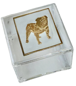 Bulldog Intaglio Acrylic Box
