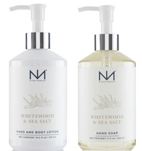 Load image into Gallery viewer, Niven Morgan Whitewood &amp; Sea Salt Soap and Lotion Set

