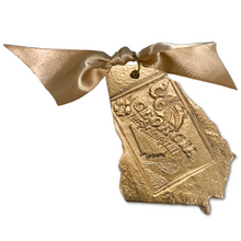Load image into Gallery viewer, State of Georgia Gold Gilded Christmas Ornament
