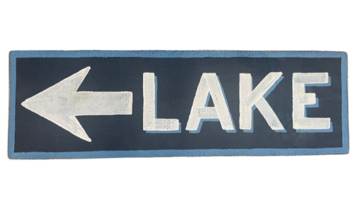 Lake Wooden Distressed Signs