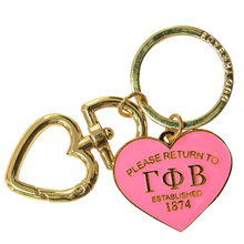 Load image into Gallery viewer, &#39;Return To&#39; Sorority Heart Key Ring
