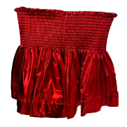 Queen Of Sparkles Red Metallic Swing Shorts