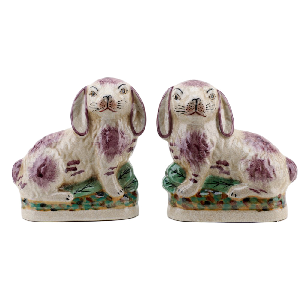 Staffordshire Bunny Hares Small Pair