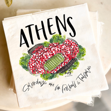 Load image into Gallery viewer, Athens, GA Tailgate Napkins-Pack of 20-Lunch Size-Full Color
