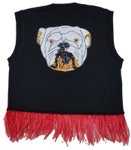 Load image into Gallery viewer, Queen Of Sparkles &quot;DAWGS ON TOP&quot; Feather Sweater Tank
