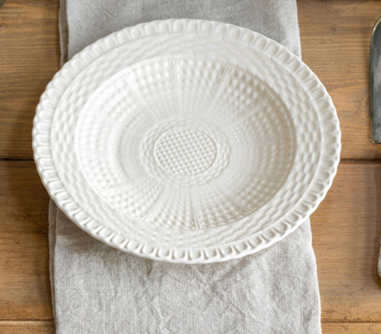 Creamware Basketweave Dinner Plate