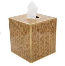 Load image into Gallery viewer, Rattan Enameled Tissue Box Cover

