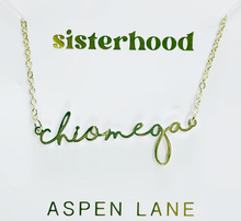 Load image into Gallery viewer, Sorority Italic Font Necklace
