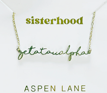 Load image into Gallery viewer, Sorority Italic Font Necklace
