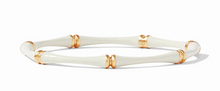 Load image into Gallery viewer, Bamboo Bangle Gold &amp; Ivory Enamel
