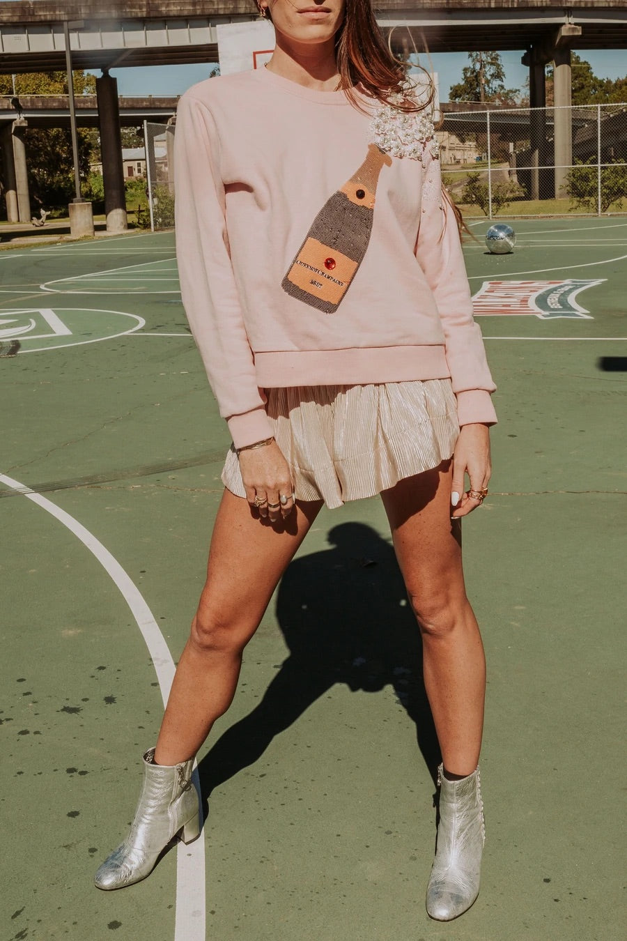 Queen of Sparkles Champagne Sweatshirt